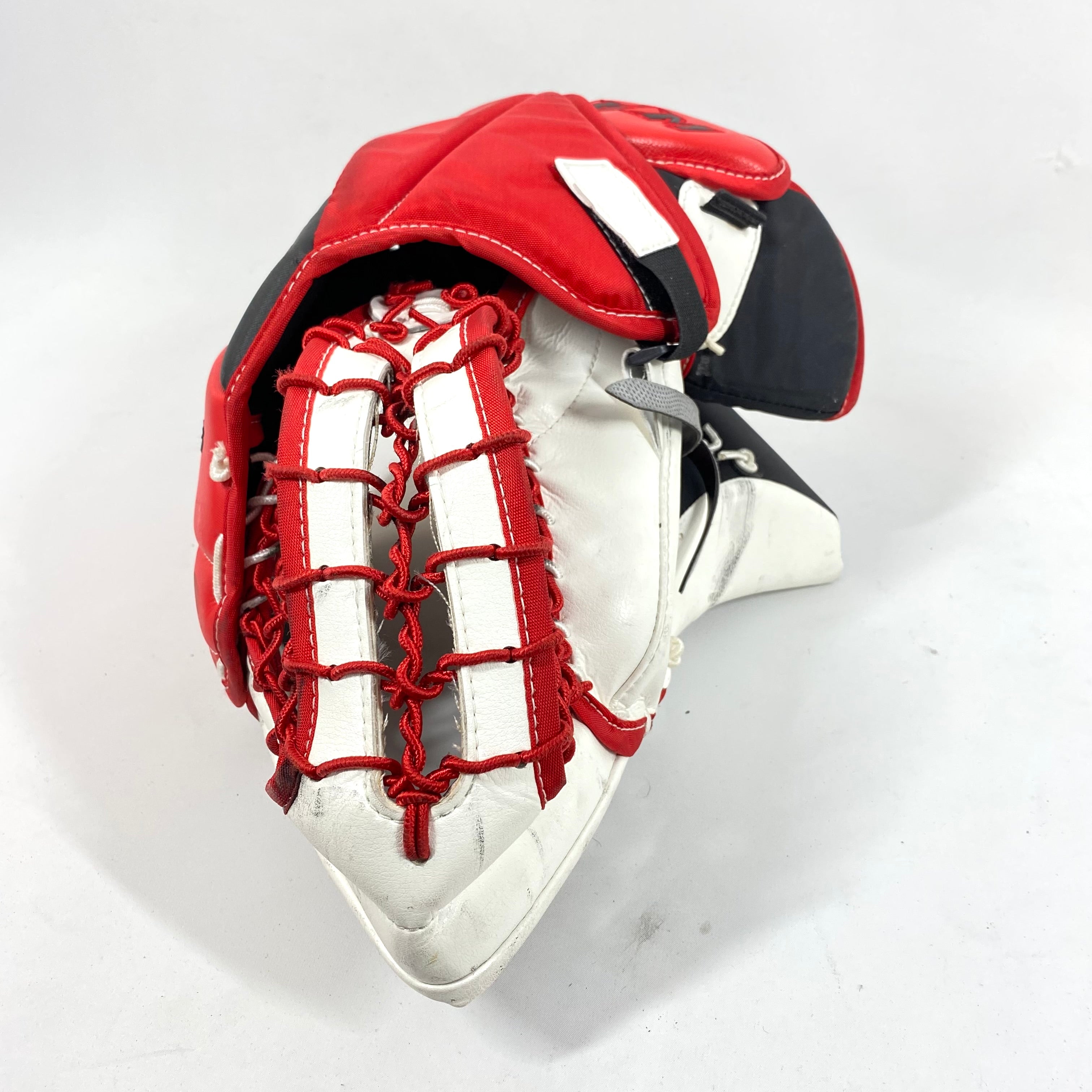 CCM Extreme Flex 5 - Ensemble complet de gardien de but senior Pro Stock d'occasion - Droitier (blanc/noir/rouge/jaune)